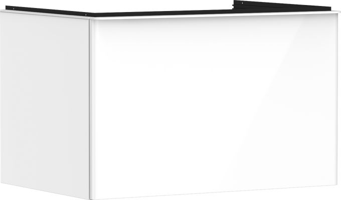 Wastafelonderkast High Gloss White 780/550 met 1 lade voor consoles met wastafel