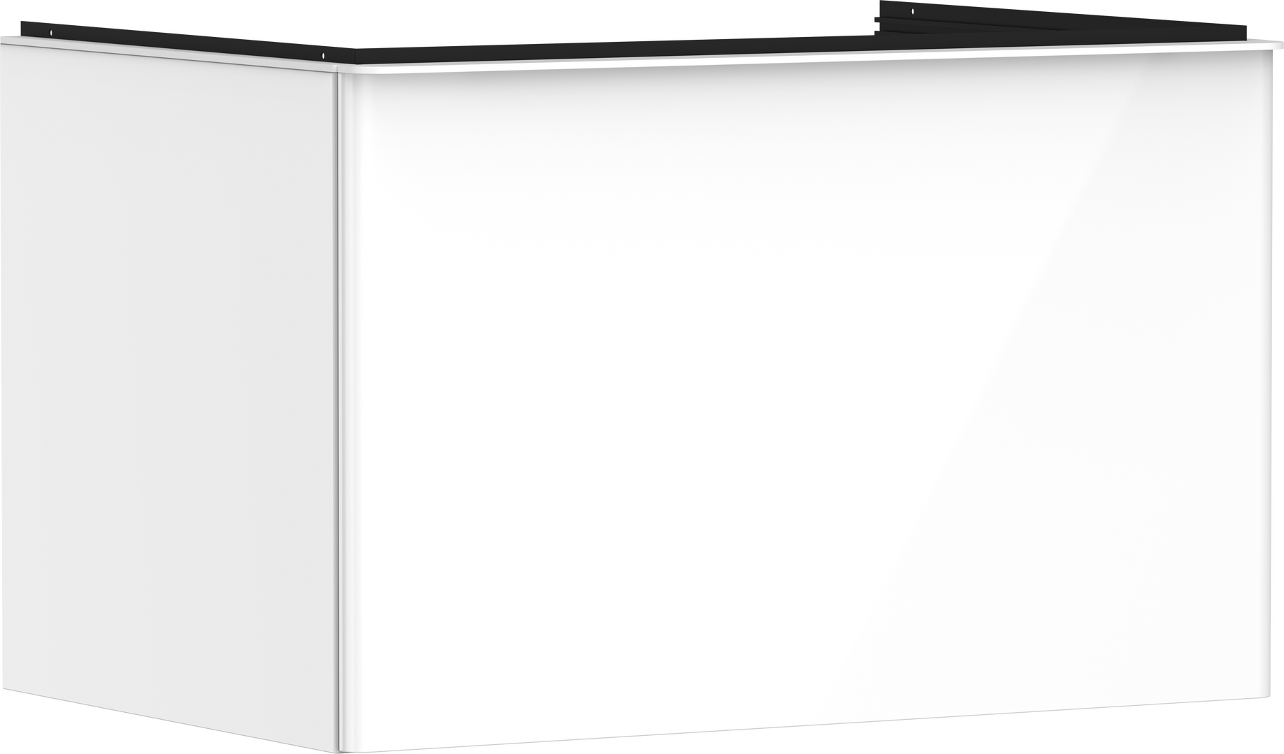 Vanity unit High Gloss White 780/550 with 1 drawer for console with cutout middle