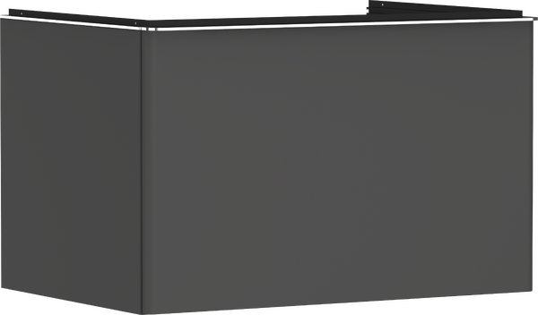 Meuble bas 780/550 pour lavabo à poser Xelu Q avec 1 tiroir, caisson Gris mat