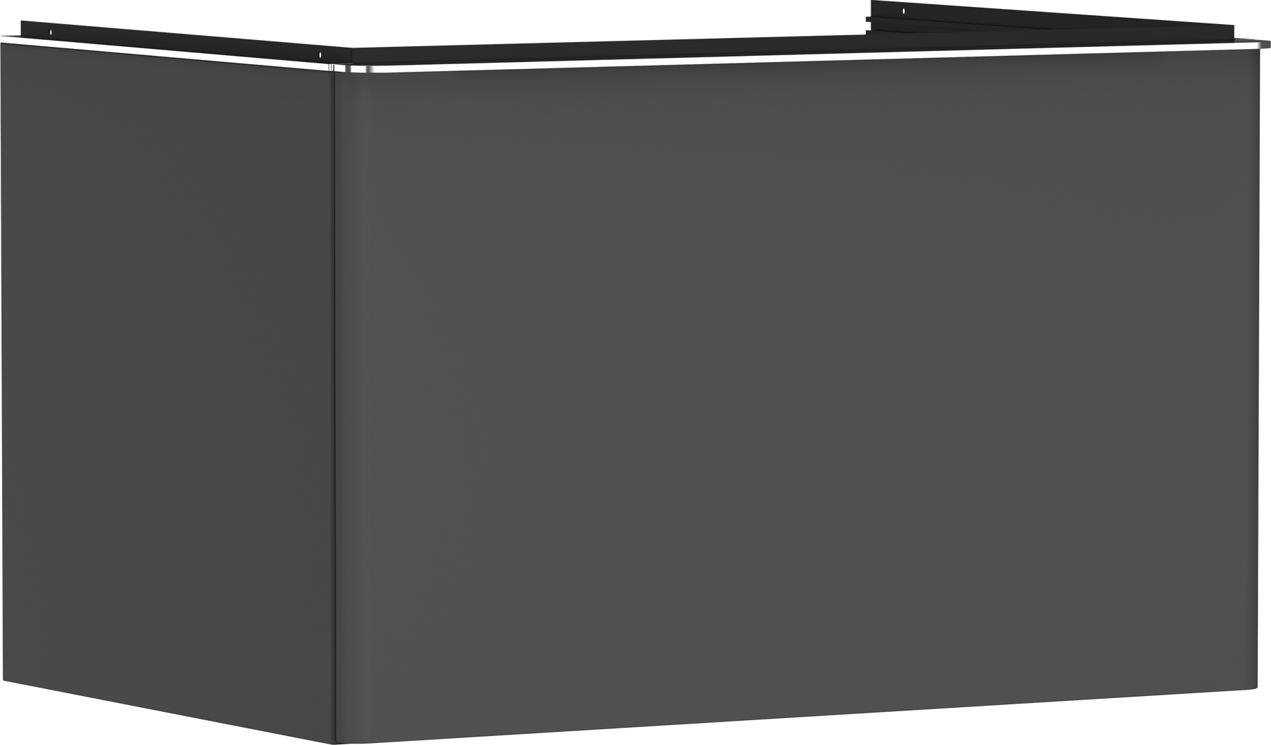 Vaskeskab mat diamantgrå 780/550 med 1 skuffe til bordplade med udskæring i midten
