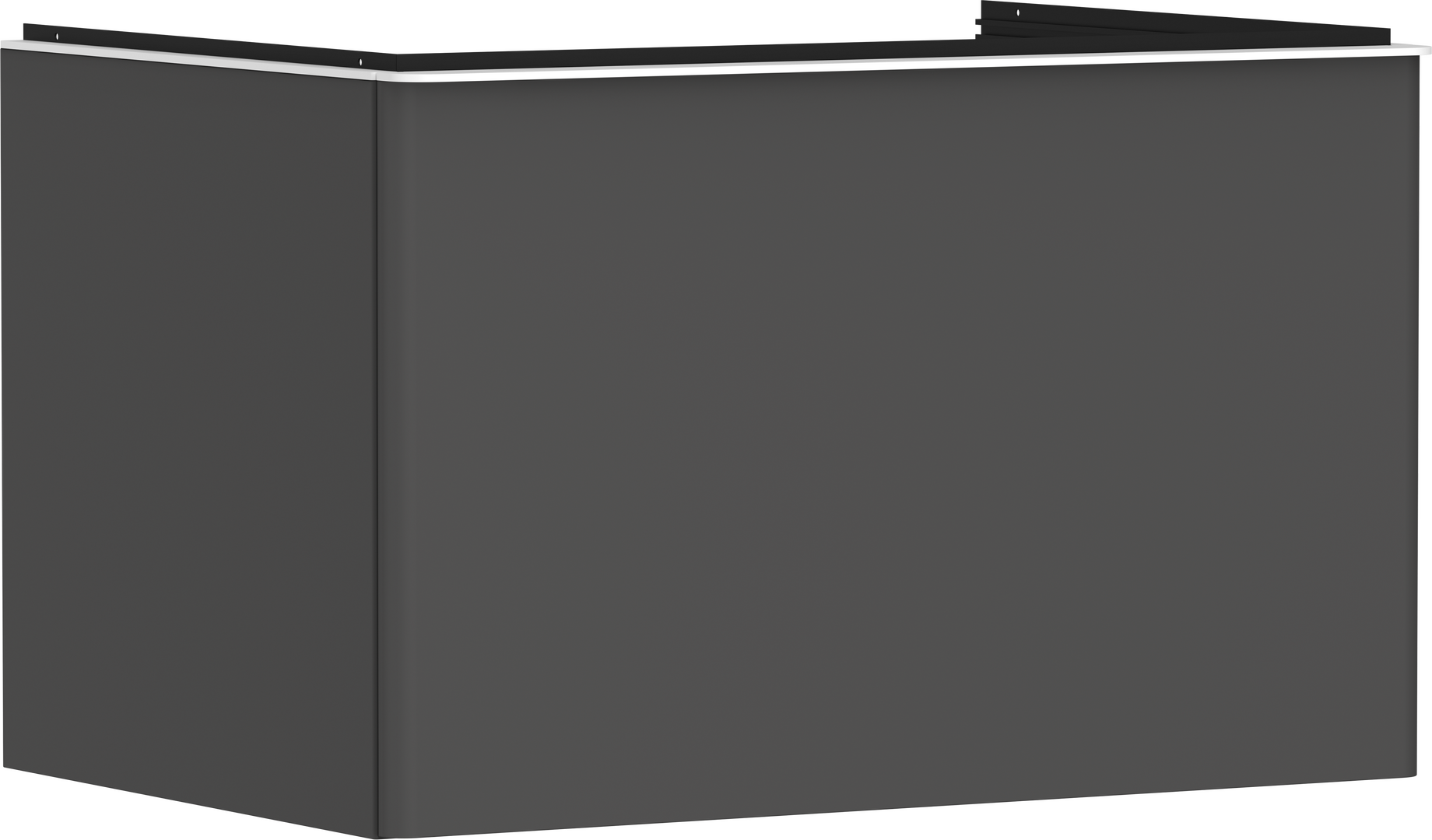 Skrinka pod umývadlo diamantová matná sivá 780/550 s 1 zásuvkou pre dosku s výrezom uprostred