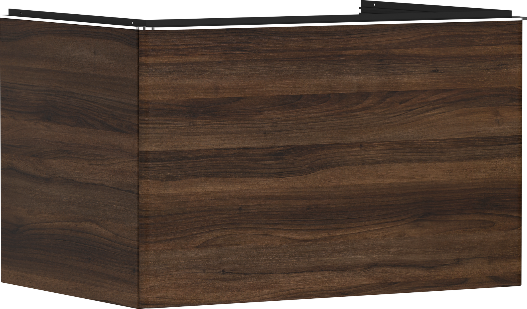 Vanity unit Dark Walnut 780/550 with 1 drawer for console with cutout middle