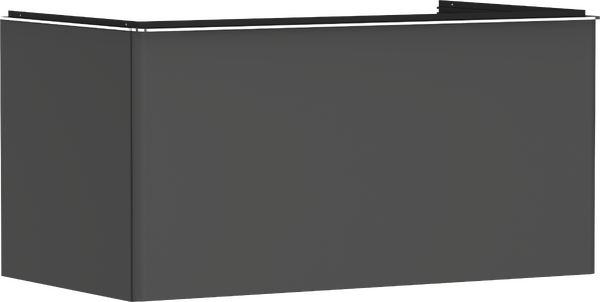 Meuble bas 980/550 pour lavabo à poser Xelu Q avec 1 tiroir, caisson Gris mat