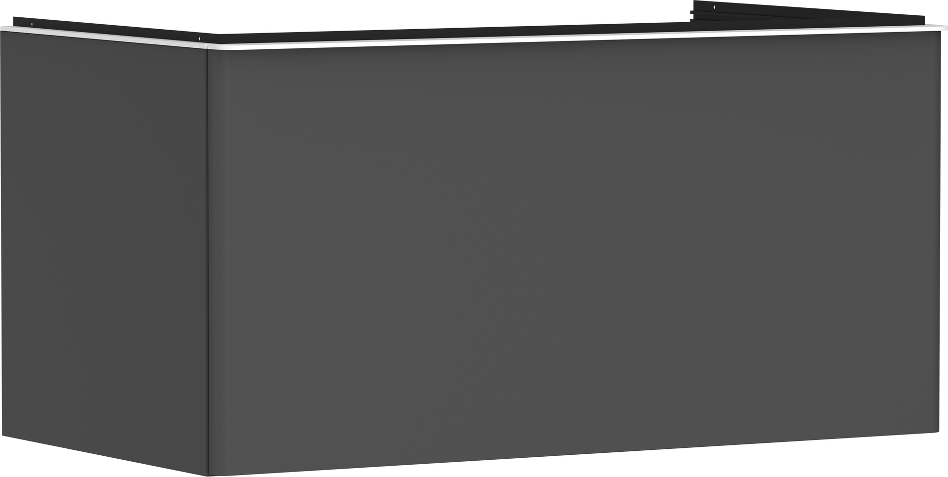 Vanity unit Diamond Matt Grey 980/550 with 1 drawer for console with cutout middle