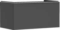 Wastafelonderkast Diamond Matt Grey 980/550 met 1 lade voor consoles met uitsparing in het midden