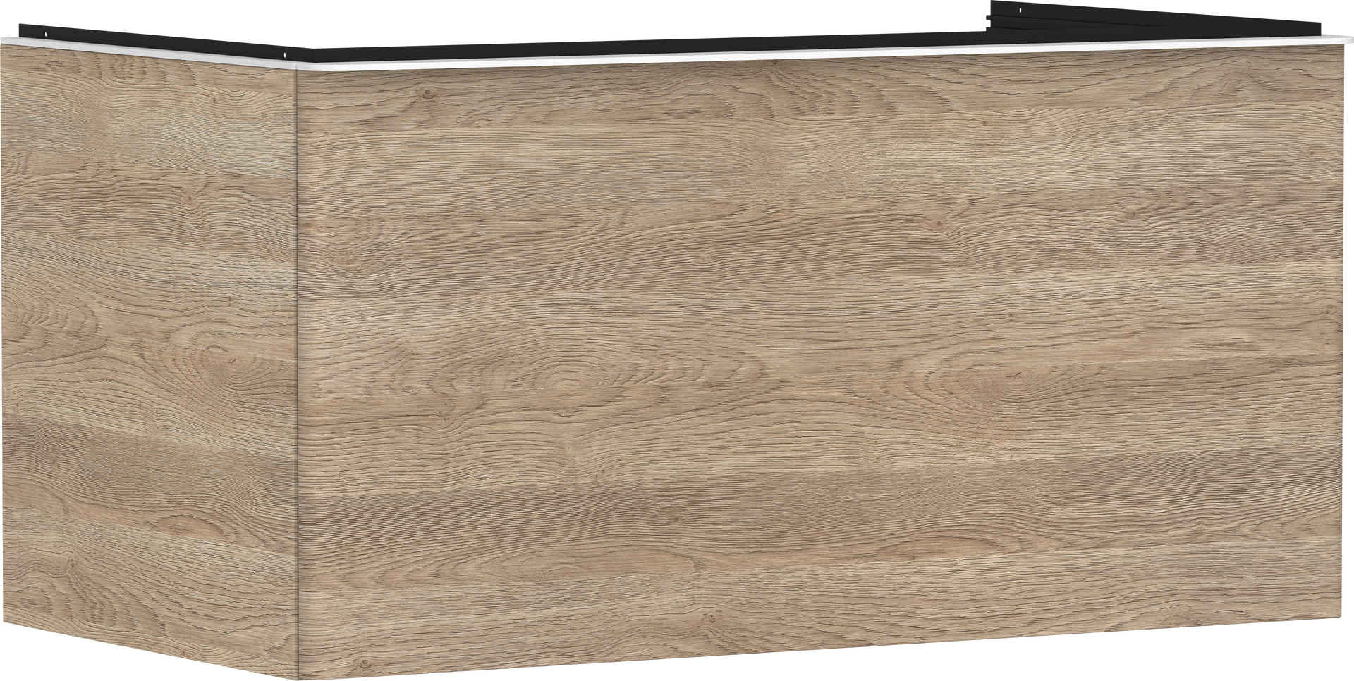 Vanity unit Natural Oak 980/550 with 1 drawer for console with cutout middle