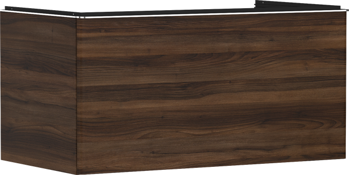 Vanity unit Dark Walnut 980/550 with 1 drawer for consoles with countertop basin ground
