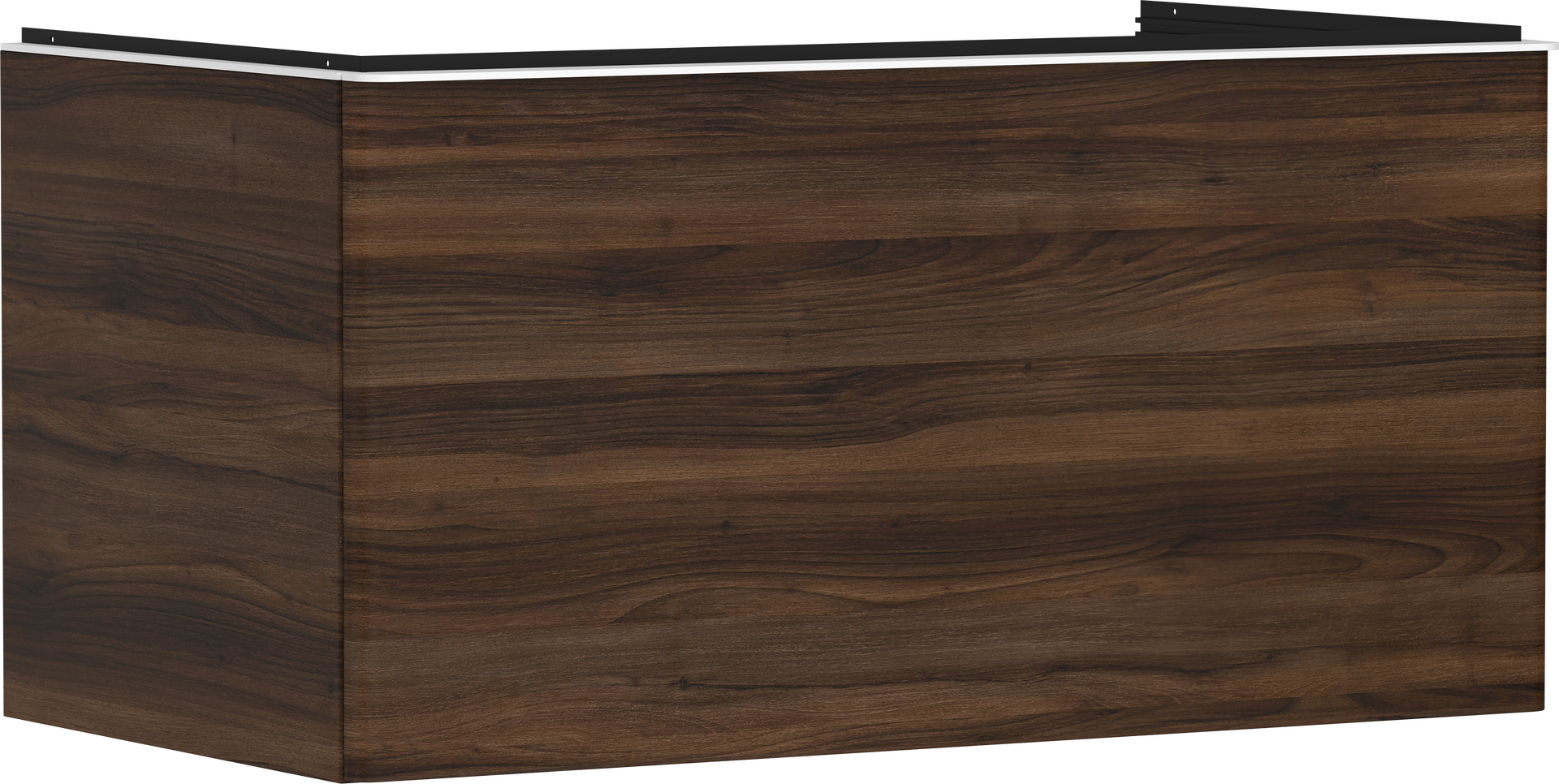 Waschtischunterschrank Nussbaum Dunkel 980/550 mit 1 Schubkasten für Konsole mit Ausschnitt mittig
