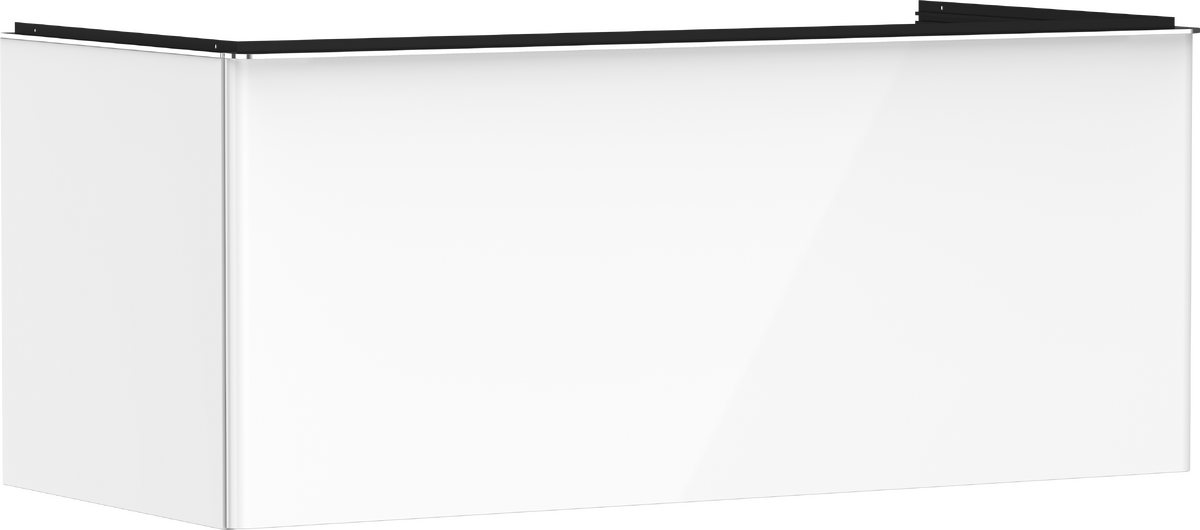 Wastafelonderkast High Gloss White 1180/550 met 1 lade voor consoles met wastafel