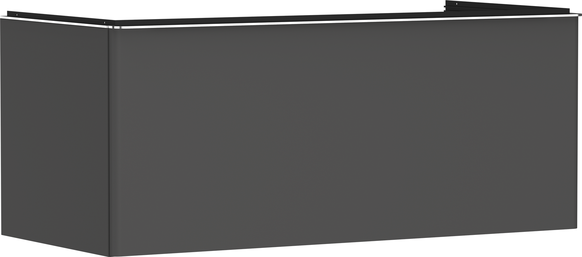 Vaskeskab mat diamantgrå 1180/550 med 1 skuffe til bordplade med udskæring i midten
