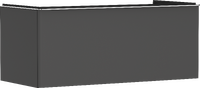 badmeubel Diamond Matt Grey 1180/550 met 1 lade voor consoles met uitsparing in het midden