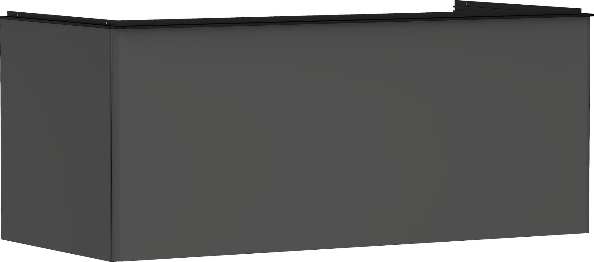 Mueble de baño gris mate diamante 1180/550 con 1 cajón para consolas con recorte en el centro