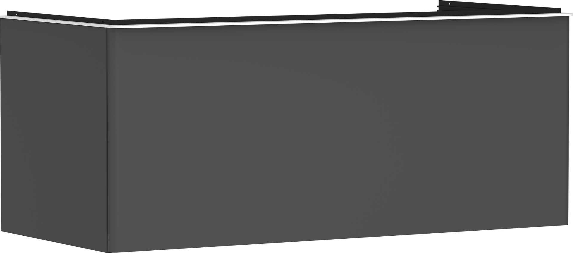 Vanity unit Diamond Matt Grey 1180/550 with 1 drawer for console with cutout middle