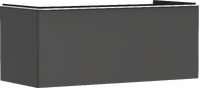 badmeubel Diamond Matt Grey 1180/550 met 1 lade voor consoles met uitsparing in het midden