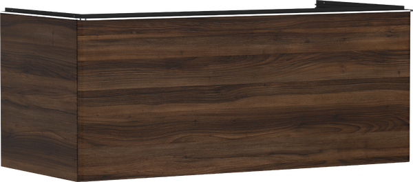 Meuble bas 1180/550 pour lavabo à poser Xelu Q avec 1 tiroir, caisson Noyer foncé