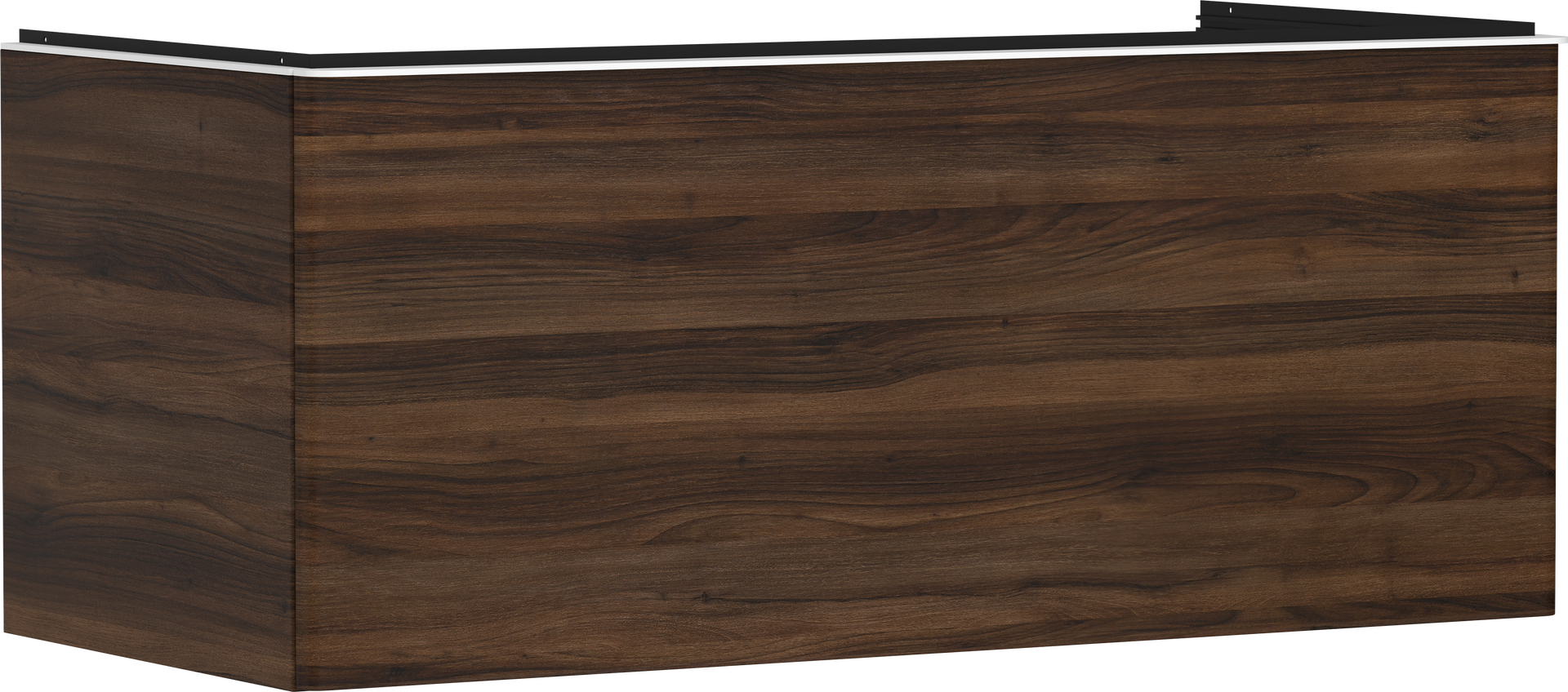 Vanity unit Dark Walnut 1180/550 with 1 drawer for console with cutout middle