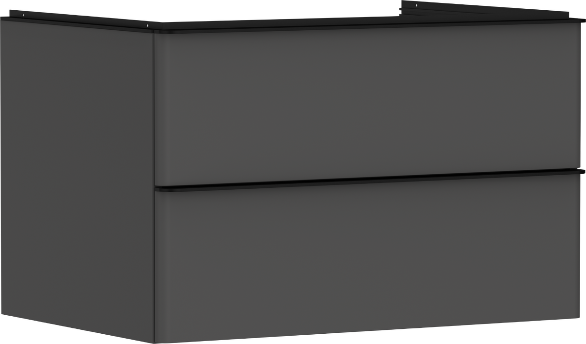 Vanity unit Diamond Matt Grey 780/550 with 2 drawers for consoles with bowl