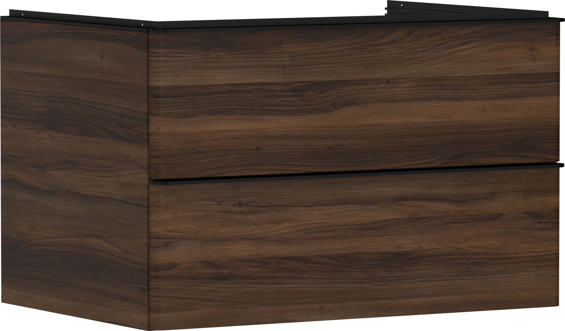 badmeubel Dark Walnut 780/550 met 2 lades voor consoles met waskom