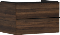 Vanity unit Dark Walnut 780/550 with 2 drawers for console with cutout middle