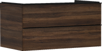 Vanity unit Dark Walnut 980/550 with 2 drawers for console with cutout middle