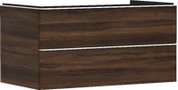 Vanity unit Dark Walnut 980/550 with 2 drawers for console with cutout middle