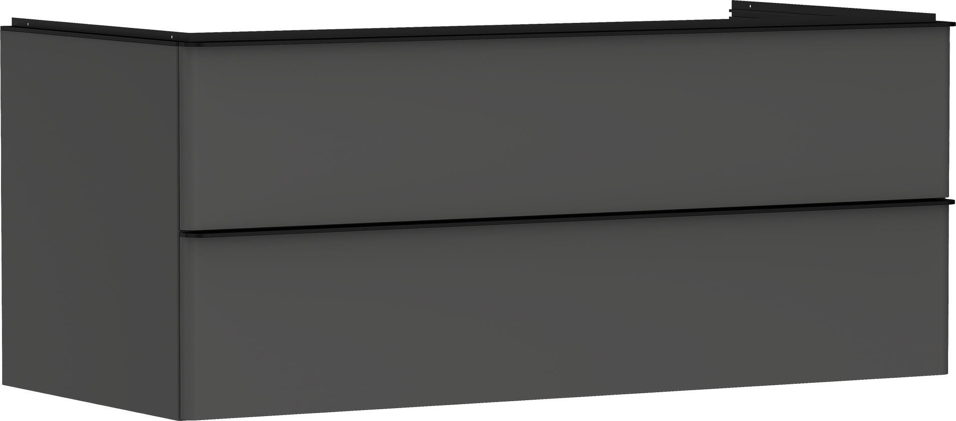 badmeubel Diamond Matt Grey 1180/550 met 2 lades voor consoles met waskom