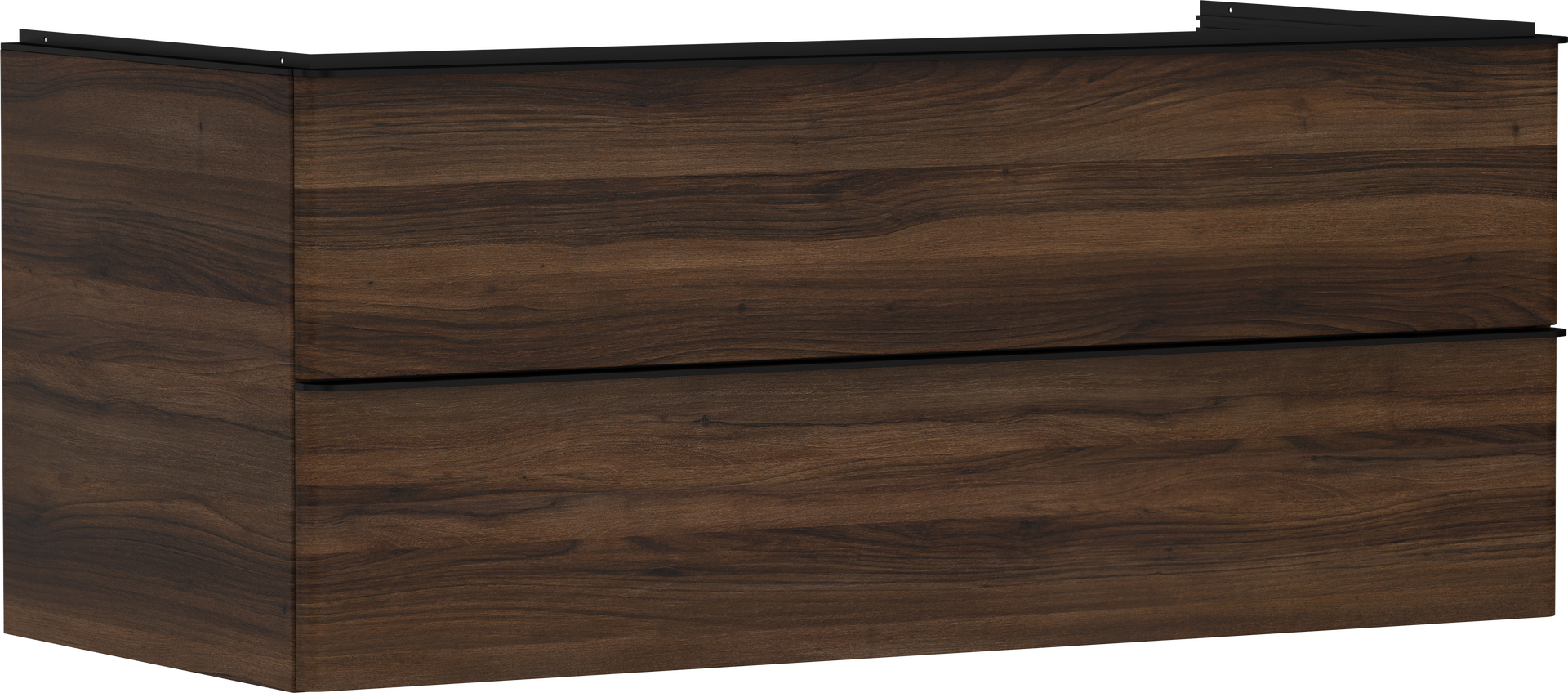 Vanity unit Dark Walnut 1180/550 with 2 drawers for console with cutout middle