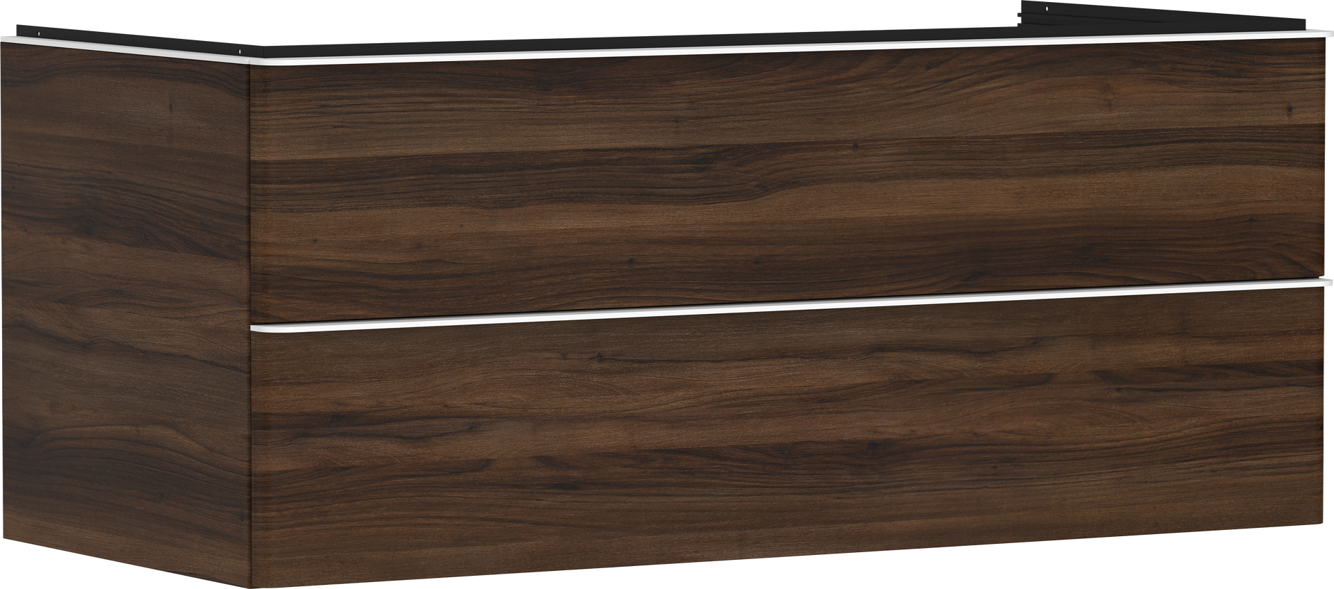 Vanity unit Dark Walnut 1180/550 with 2 drawers for console with cutout middle
