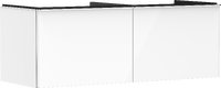 Vanity unit High Gloss White 1360/550 with 2 drawers for console