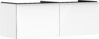 Vanity unit High Gloss White 1360/550 with 2 drawers for console