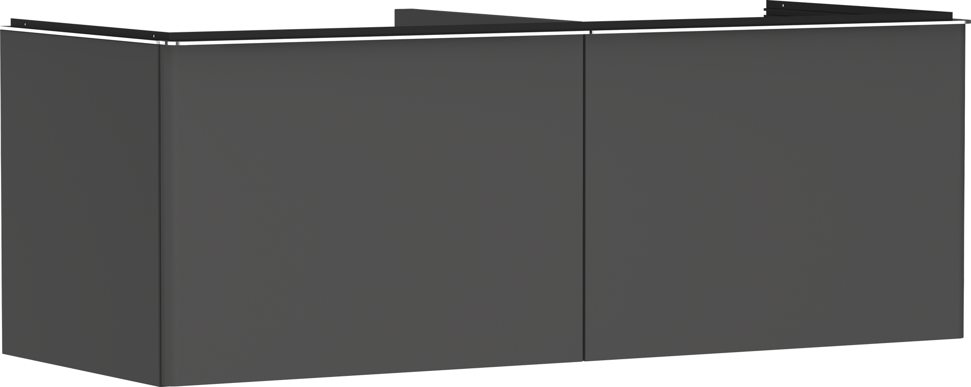 Waschtischunterschrank Diamantgrau Matt 1360/550 mit 2 Schubkästen für Konsole