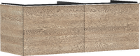 Base sottolavabo con 2 cassetti Rovere Naturale 1360/550 per top con foro centrale