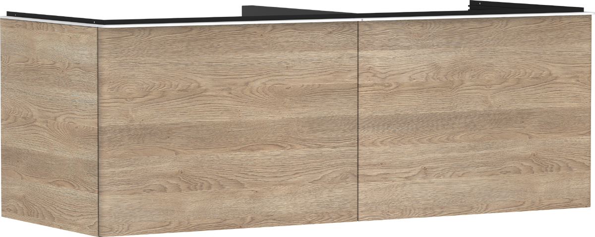 Vanity unit Natural Oak 1360/550 with 2 drawers for console