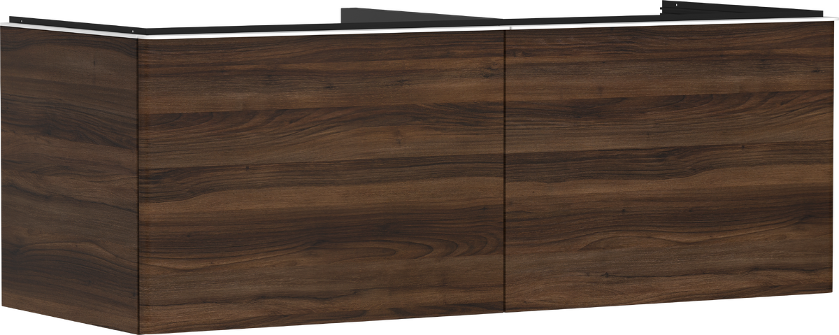 Vanity unit Dark Walnut 1360/550 with 2 drawers for console