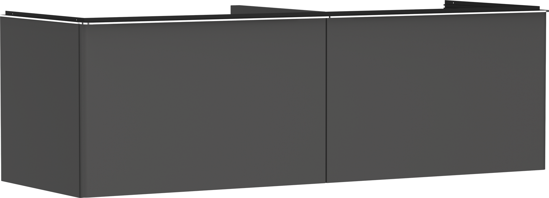 Vanity unit Diamond Matt Grey 1560/550 with 2 drawers for console