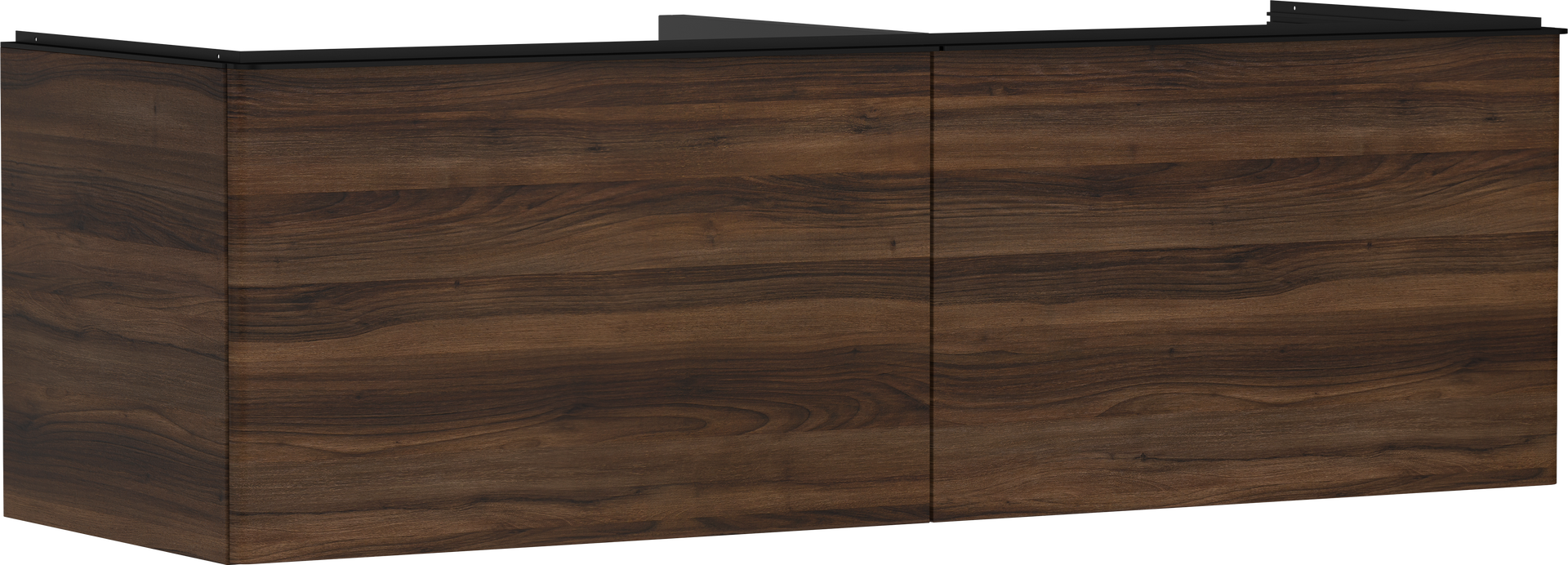 Vanity unit Dark Walnut 1560/550 with 2 drawers for console