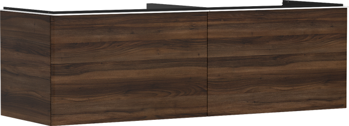 Vanity unit Dark Walnut 1560/550 with 2 drawers for consoles with countertop basin ground