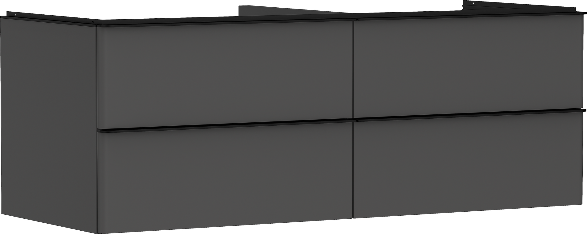 Meuble bas 1360/550 pour vasques Xuniva avec 4 tiroirs