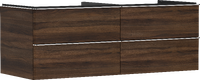 Vanity unit Dark Walnut 1360/550 with 4 drawers for console