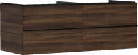 Vanity unit Dark Walnut 1360/550 with 4 drawers for console