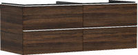 Vanity unit Dark Walnut 1360/550 with 4 drawers for console