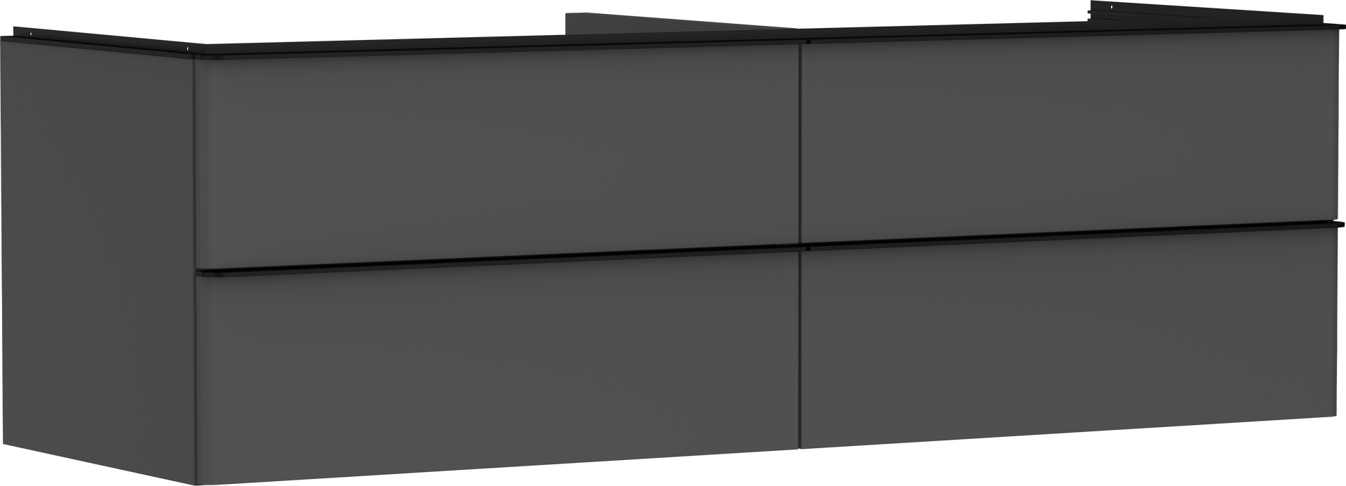 Meuble bas 1560/550 pour vasques Xuniva avec 4 tiroirs
