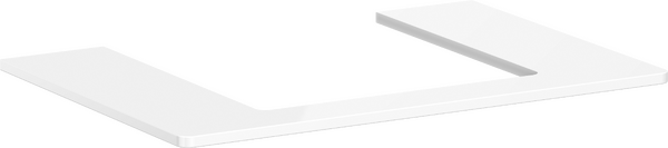 Consola 780/550 con recorte en el centro para Lavabo sobre encimera 500/480 Blanco alto brillo