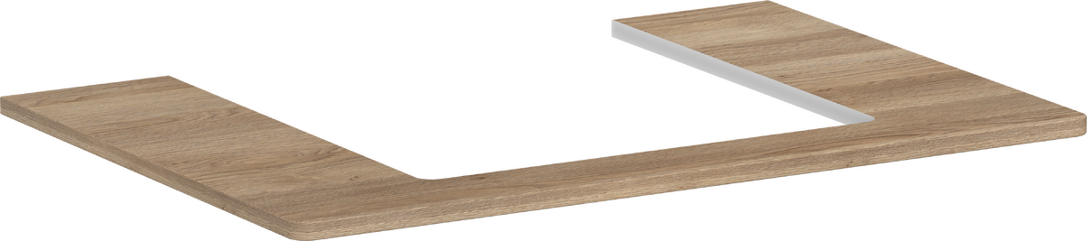 Konsole 780/550 mit Ausschnitt mittig für Aufsatzwaschtisch geschliffen 500/480