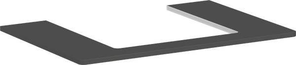 Consola 780/550 con recorte en el centro para Lavabo sobre encimera 500/480 Gris diamante mate