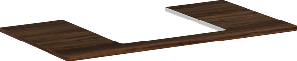 Consola 980/550 con recorte en el centro para Lavabo sobre encimera 500/480 Nogal oscuro