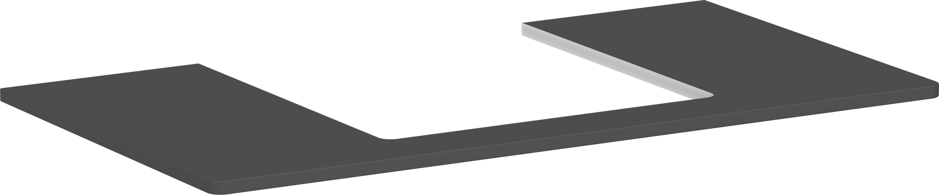 Konsole 980/550 mit Ausschnitt mittig für Aufsatzwaschtisch geschliffen 500/480