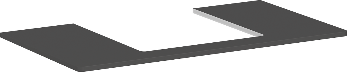 Plan stratifié 980/550 percé au centre pour lavabo Xelu Q 500/480