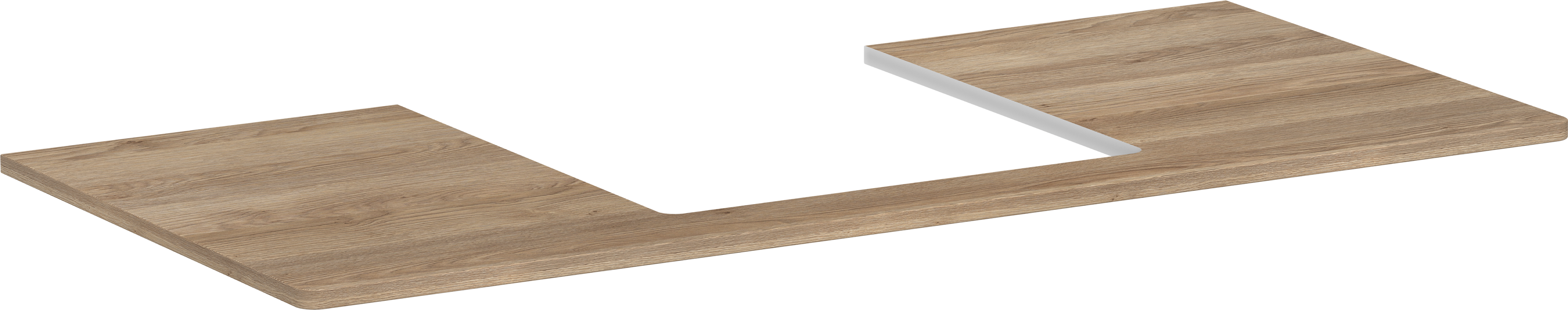 Consola 1180/550 con recorte en el centro para Lavabo sobre encimera 500/480