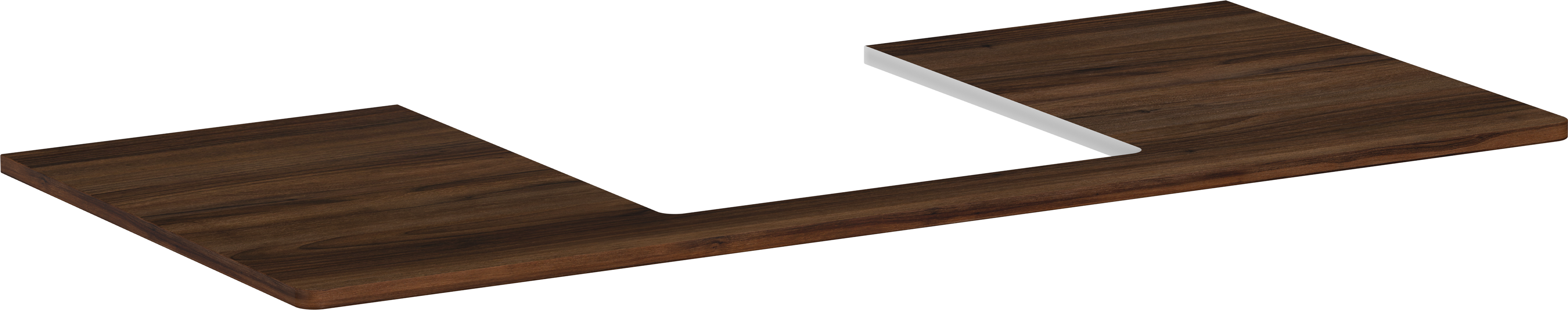 Consola 1180/550 con recorte en el centro para Lavabo sobre encimera 500/480